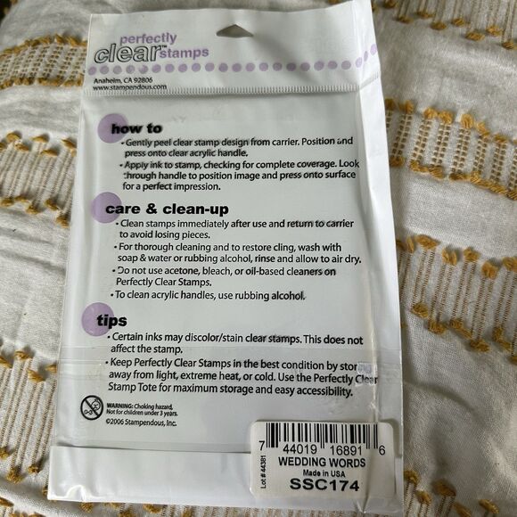 Stampendous Wedding Words Clear Unmounted Stamps Wedding Invitation 13 Pieces - Picture 4 of 4